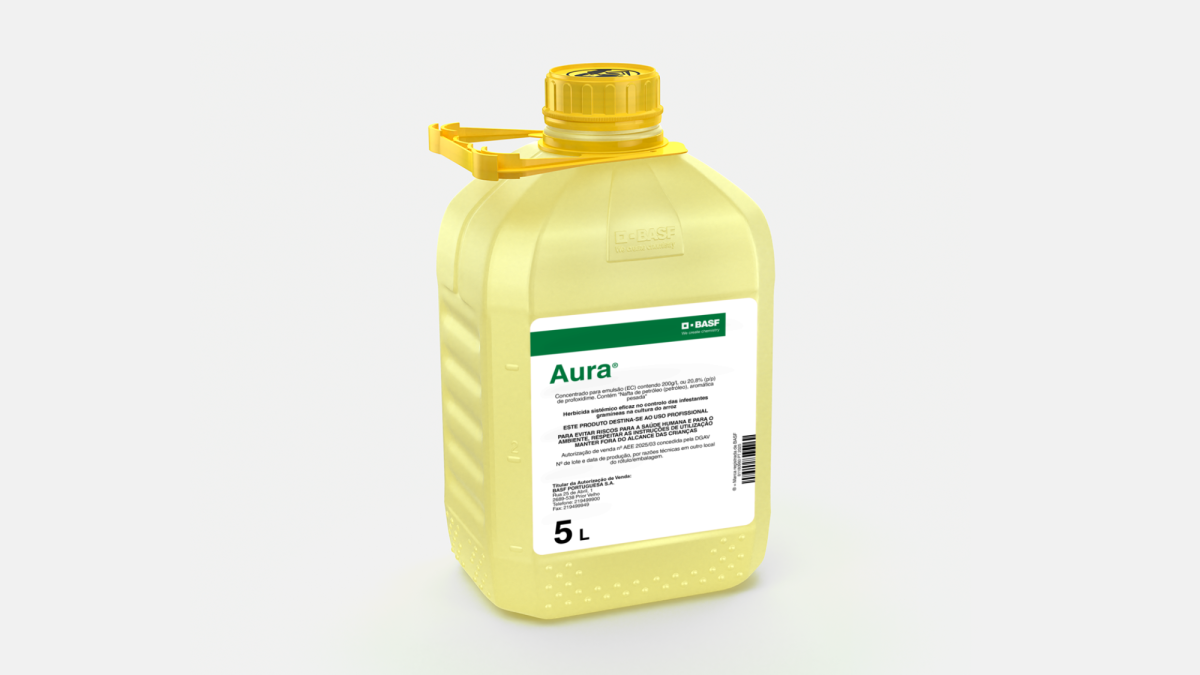 Aura, herbicida para o tratamento de gramíneas no arroz