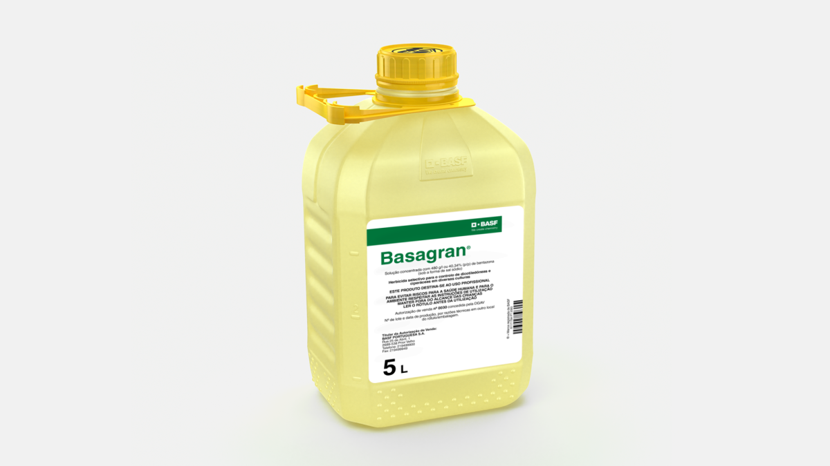 Basagran, herbicida para o tratamento de infestantes no arroz, ervilha e milho